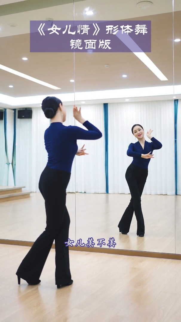 《女儿情》形体舞镜面版,简单易学-度小视