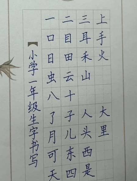一年级生字书写书写示范 硬笔书法写起来-度小视