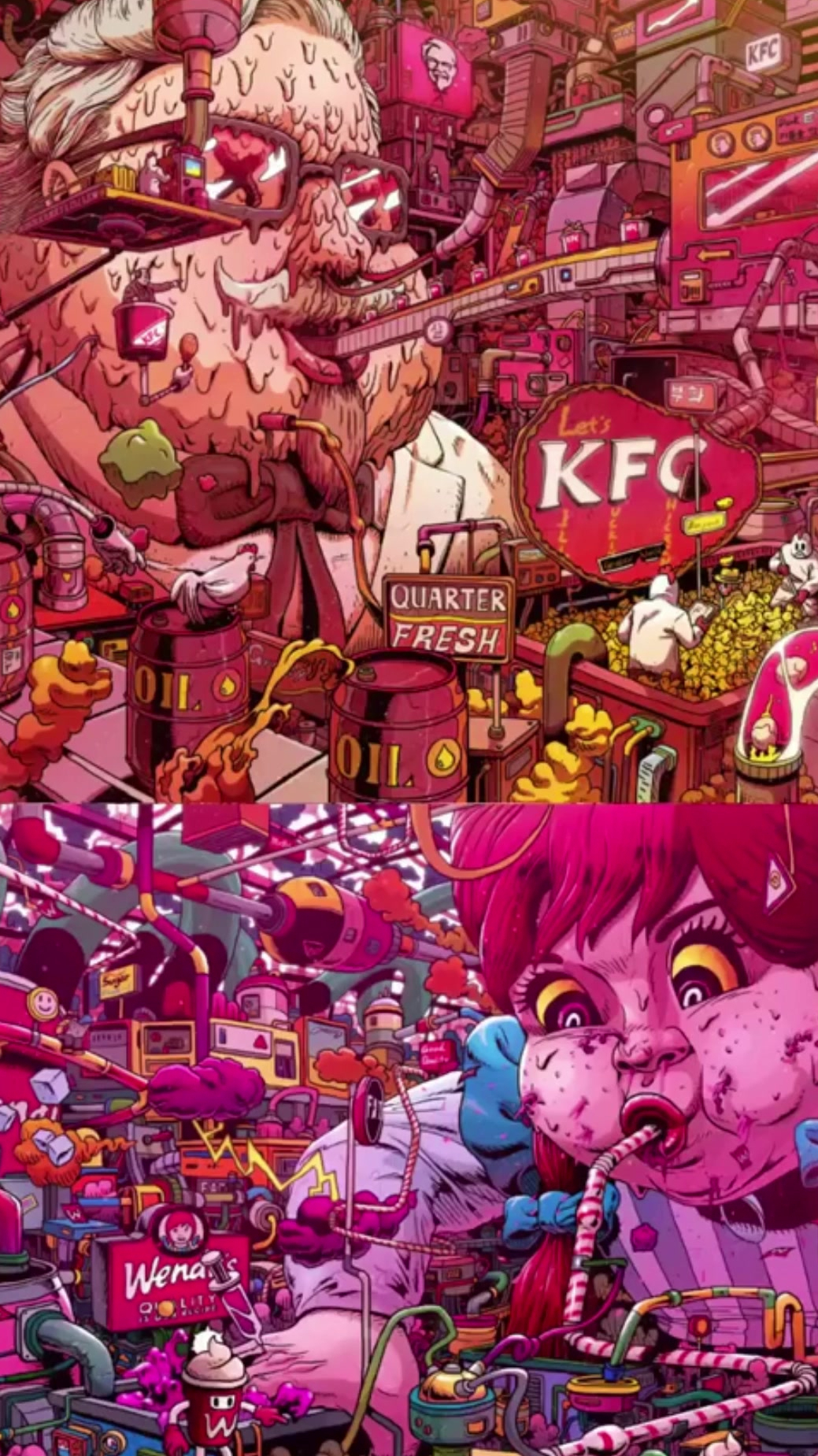 韩国插画师,mrmisang笔下的怪诞风格