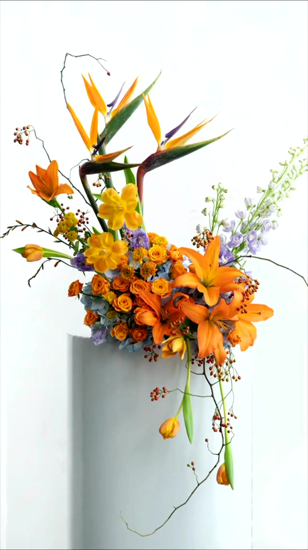 现代风格商务插花——撞色搭配