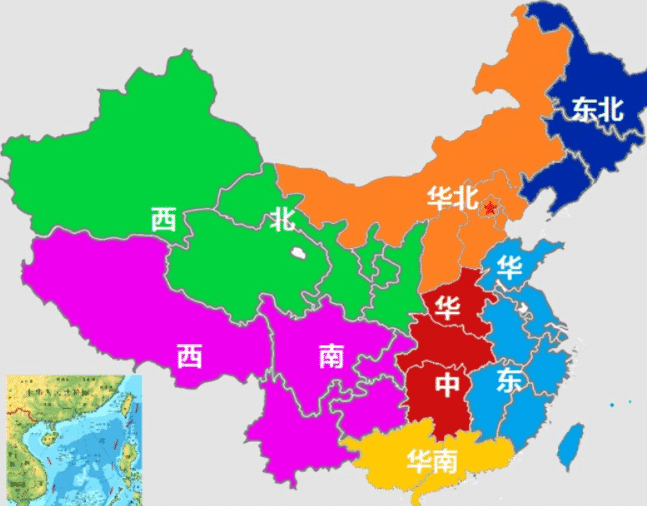 目前華東地區包括哪些省,包括了哪些?