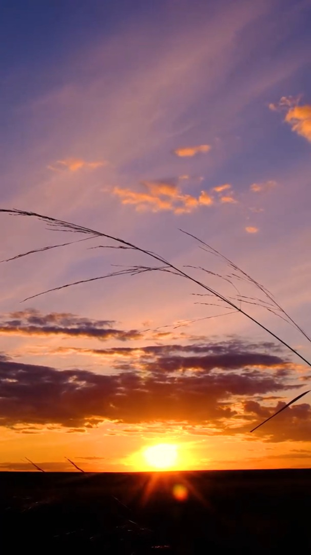 风景娱乐治愈:天边草原乌拉盖的落日很美