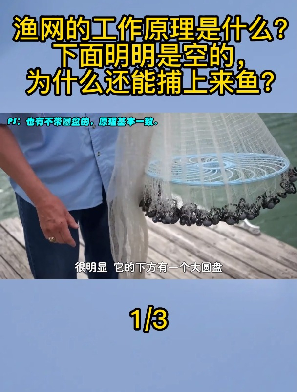 渔网的工作原理是什么?下面明明是空的,为什么还能捕上来鱼?