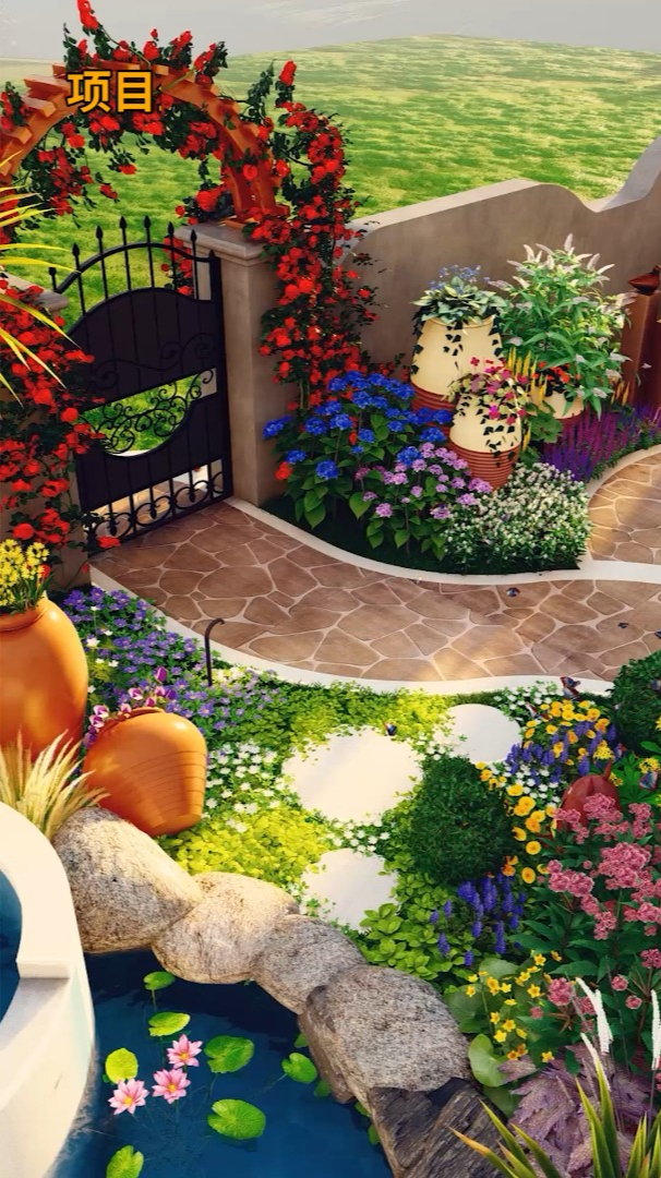 极致的田园风小院丨花境设计很细节