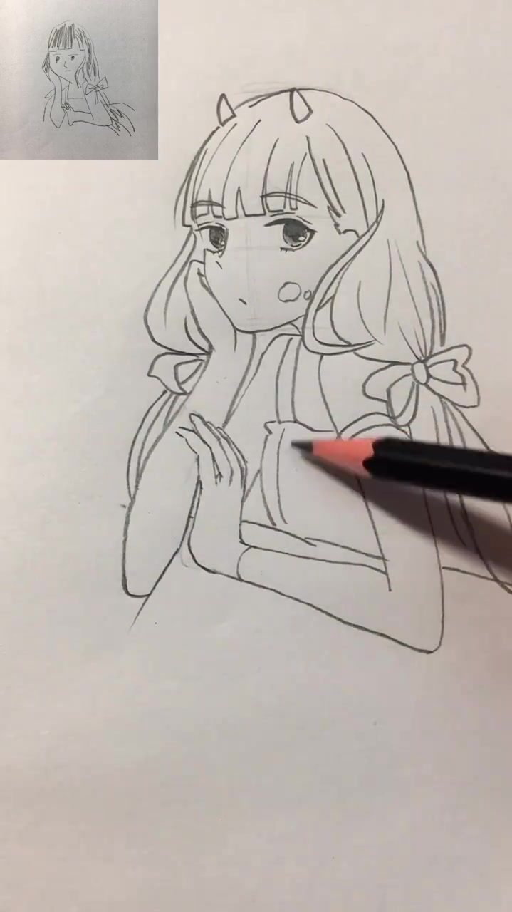 帮妹妹把画偷偷改成了绿茶女孩有内味了嘛