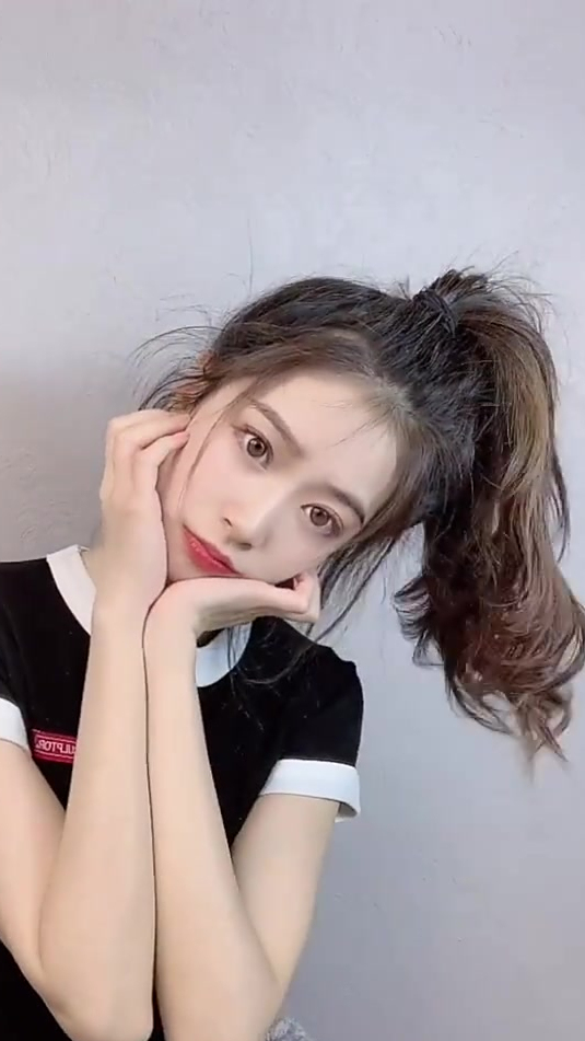 增高颅顶显脸小女团蓬松减龄高马尾