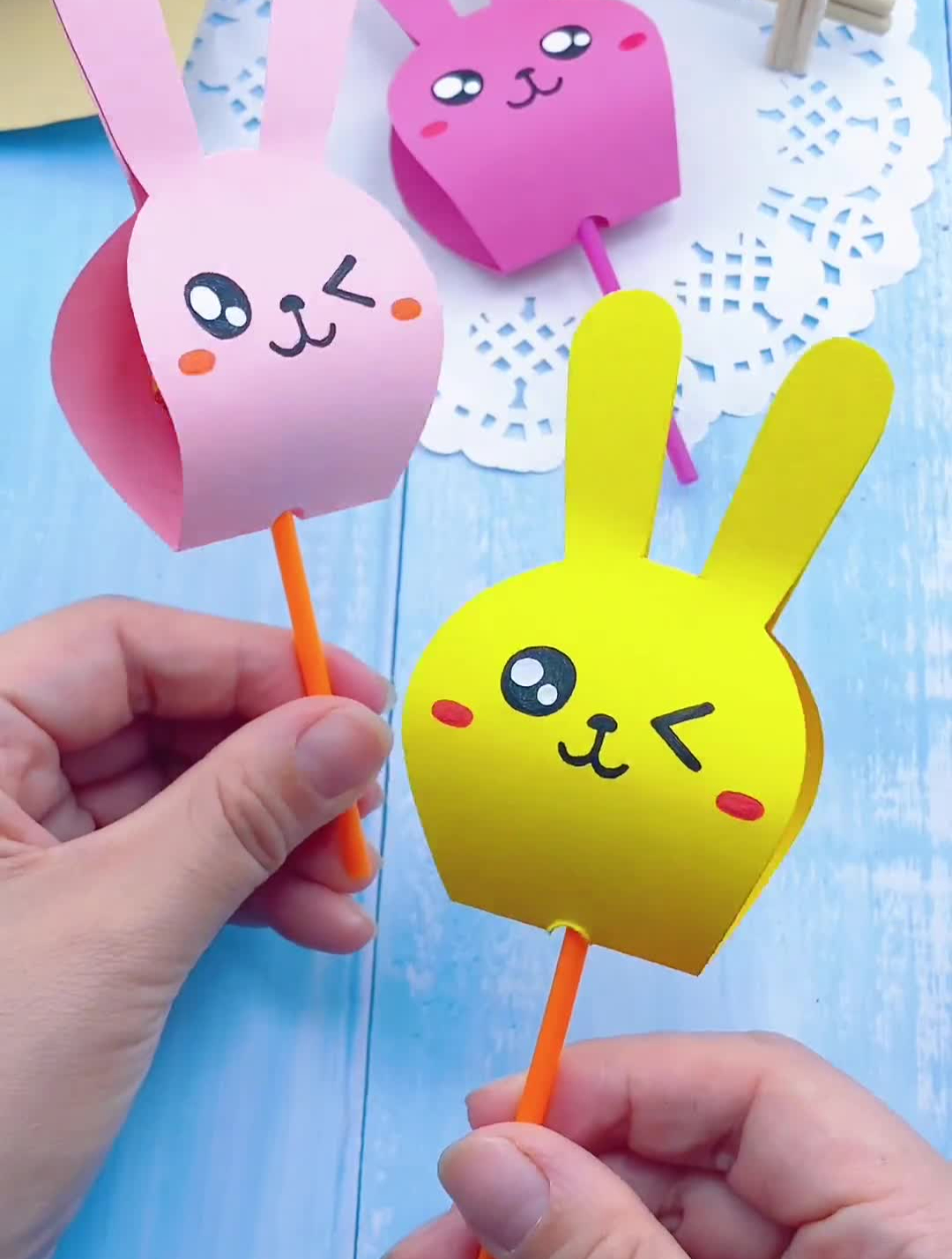 六一节给宝宝做个小兔子棒棒糖吧