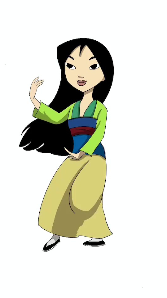 迪士尼公主,花木兰手绘