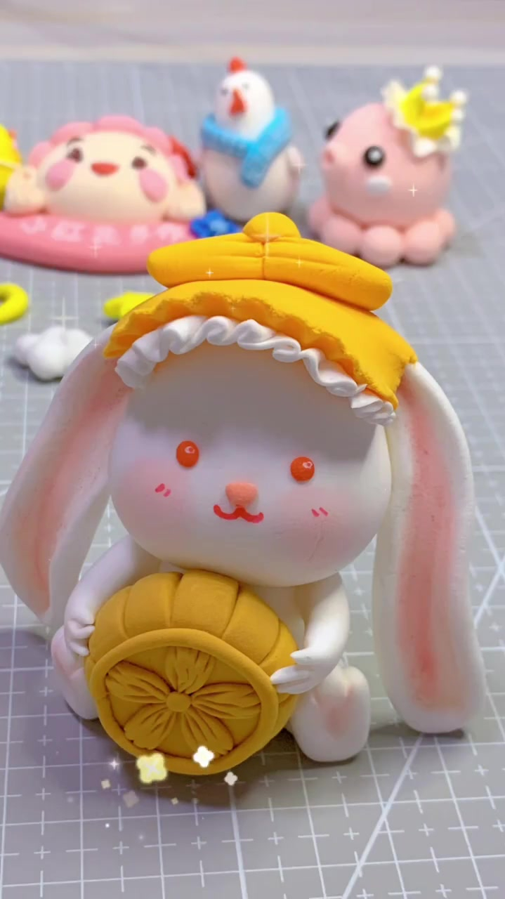 可爱兔子粘土教程来啦