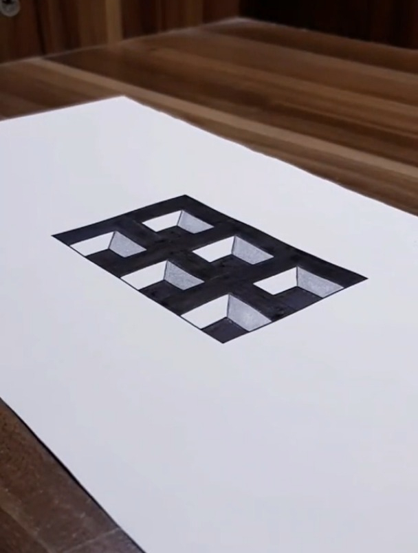 视觉艺术,绘制3d立体画视觉错觉,超解压-度小视