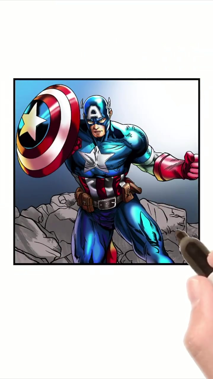 画个美国队长是我心中永远的神