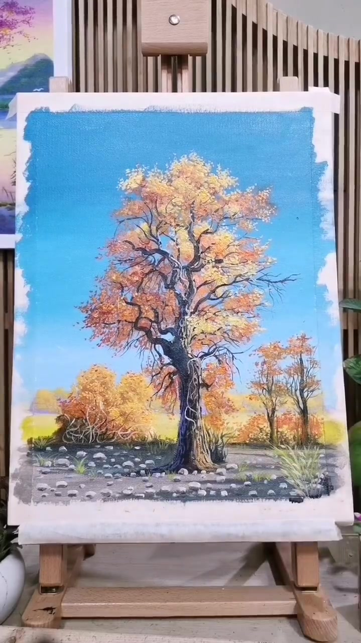 零基础一看就会油画大树教学