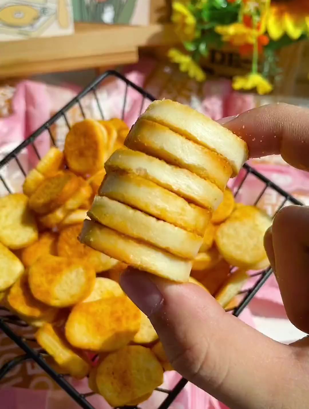 鸡蛋馍丁,酥酥脆脆,不油不腻