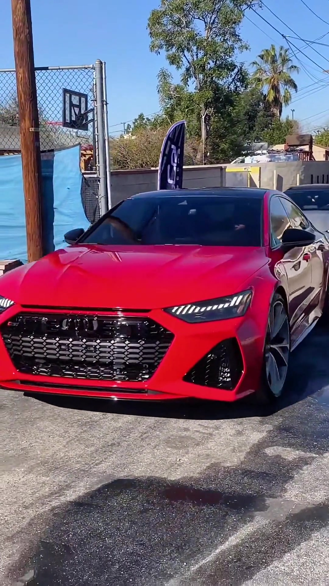 奥迪rs7探戈红真帅啊