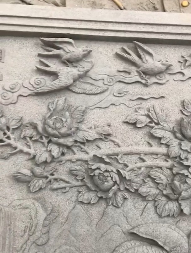 石雕浮雕厂家石雕浮雕壁画凤穿牡丹