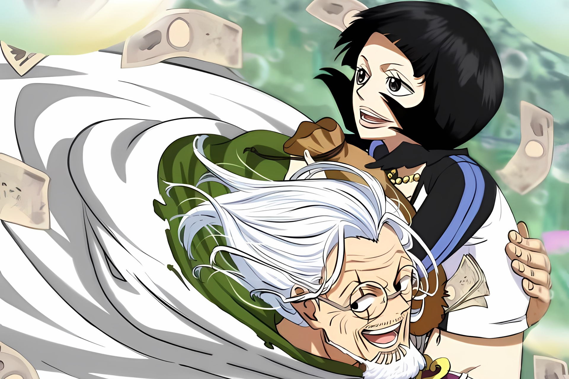 雷利年迈无法与黑胡子抗衡,海军炽天使威胁九蛇岛,黑胡子和雷利的战斗