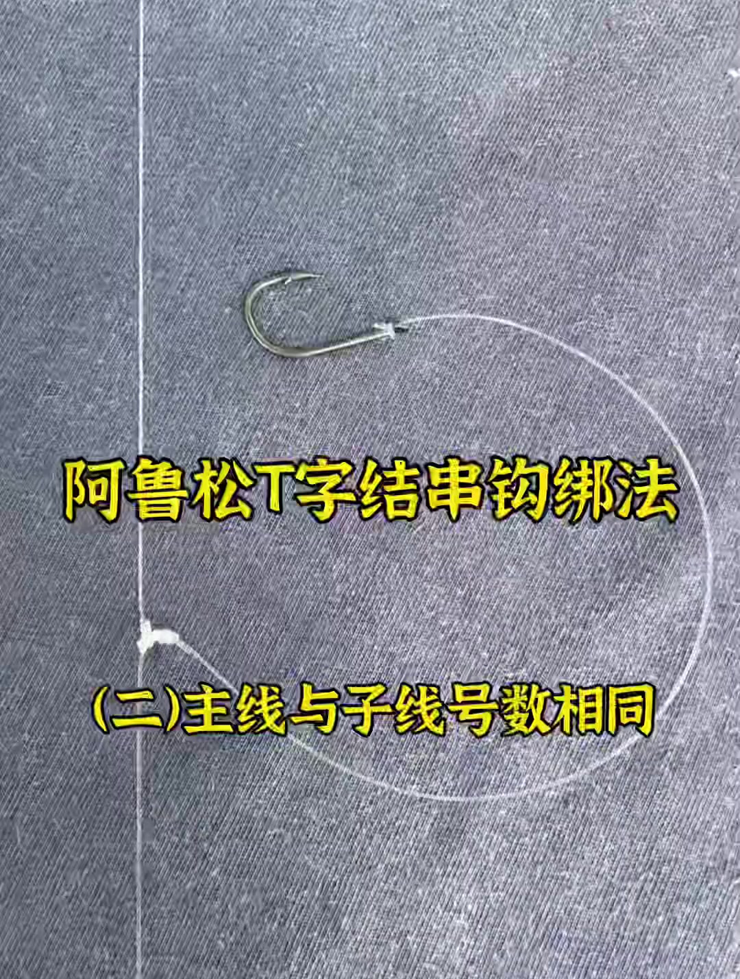应粉丝要求,阿鲁松t字结串钩绑法(2)-度小视