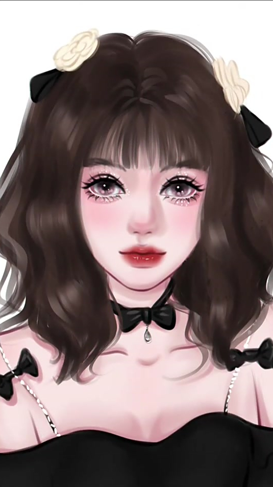 ipad手绘大眼睛美女头像