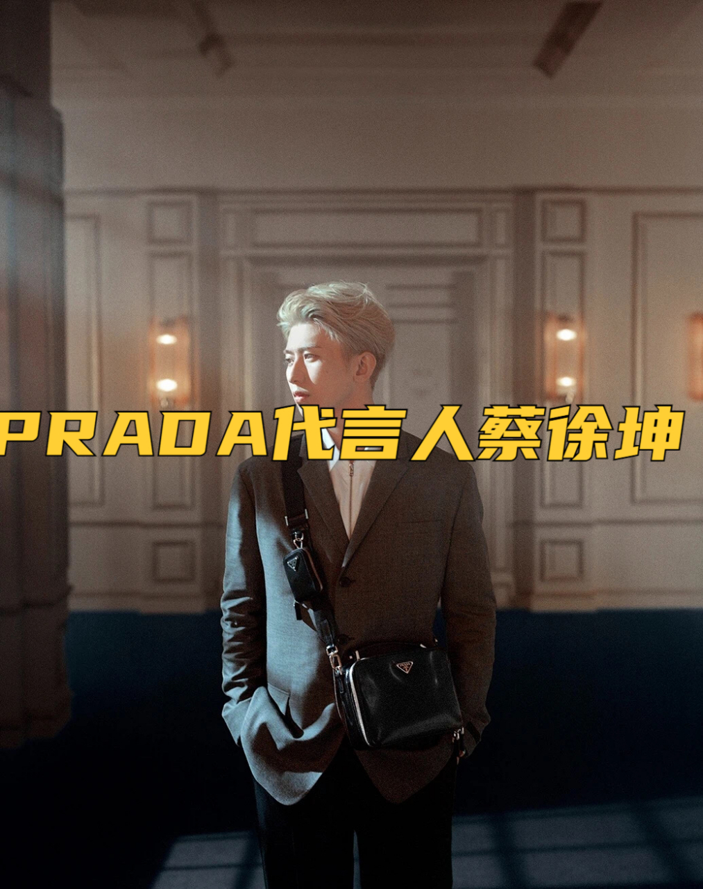 蔡徐坤代言prada图片