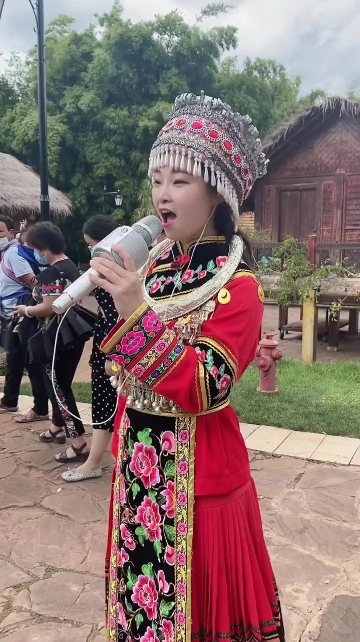 歌手陈维走进云南民族村演唱爱我中华