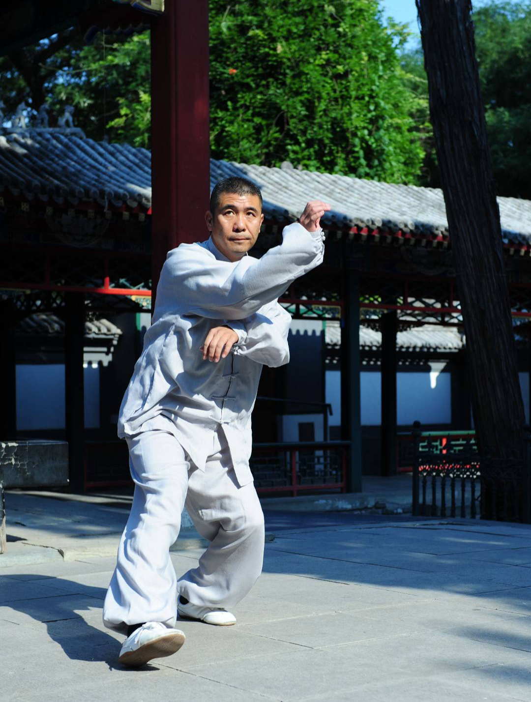 民间"通背拳"传人走红网络,一掌劈断木人桩惊呆众人,太强了2-度小视