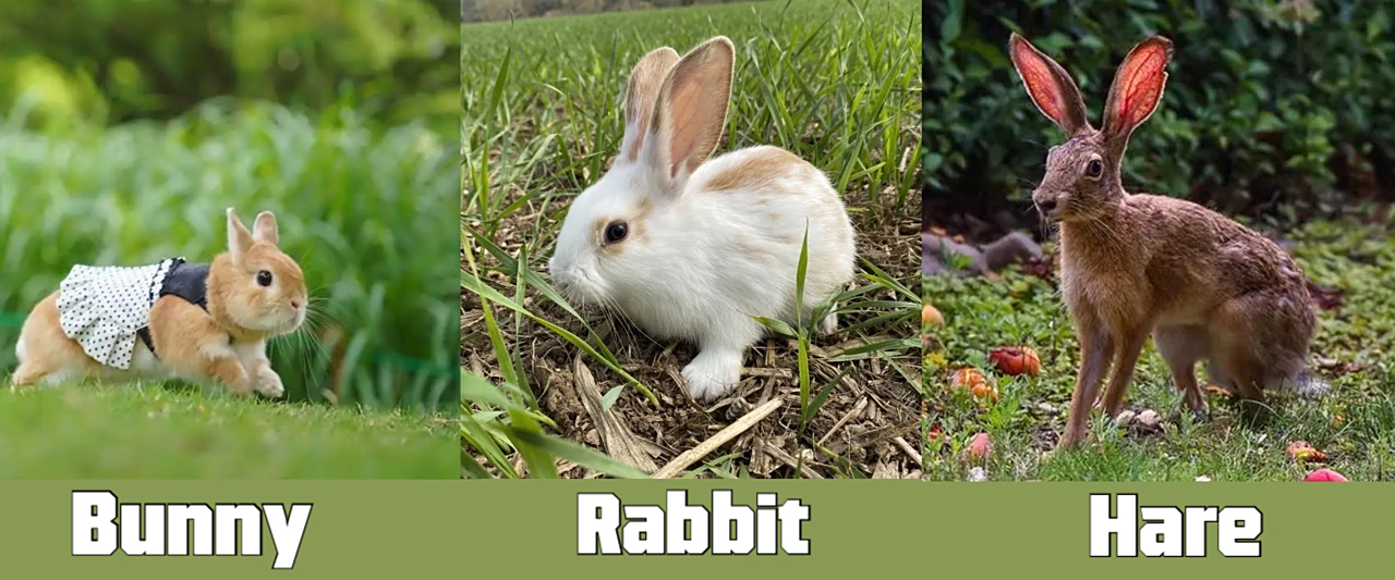 rabbit和bunny还有hare 的区别