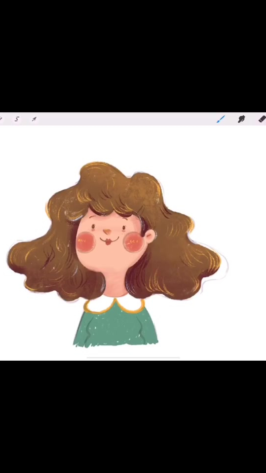 ipad画画零基础教程,复古可爱插画小头像