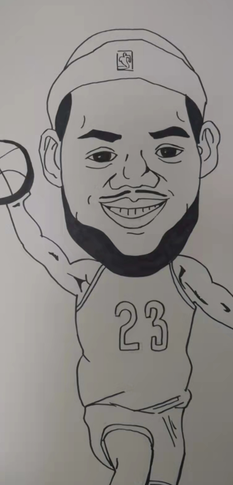 篮球明星简笔画 霸气图片