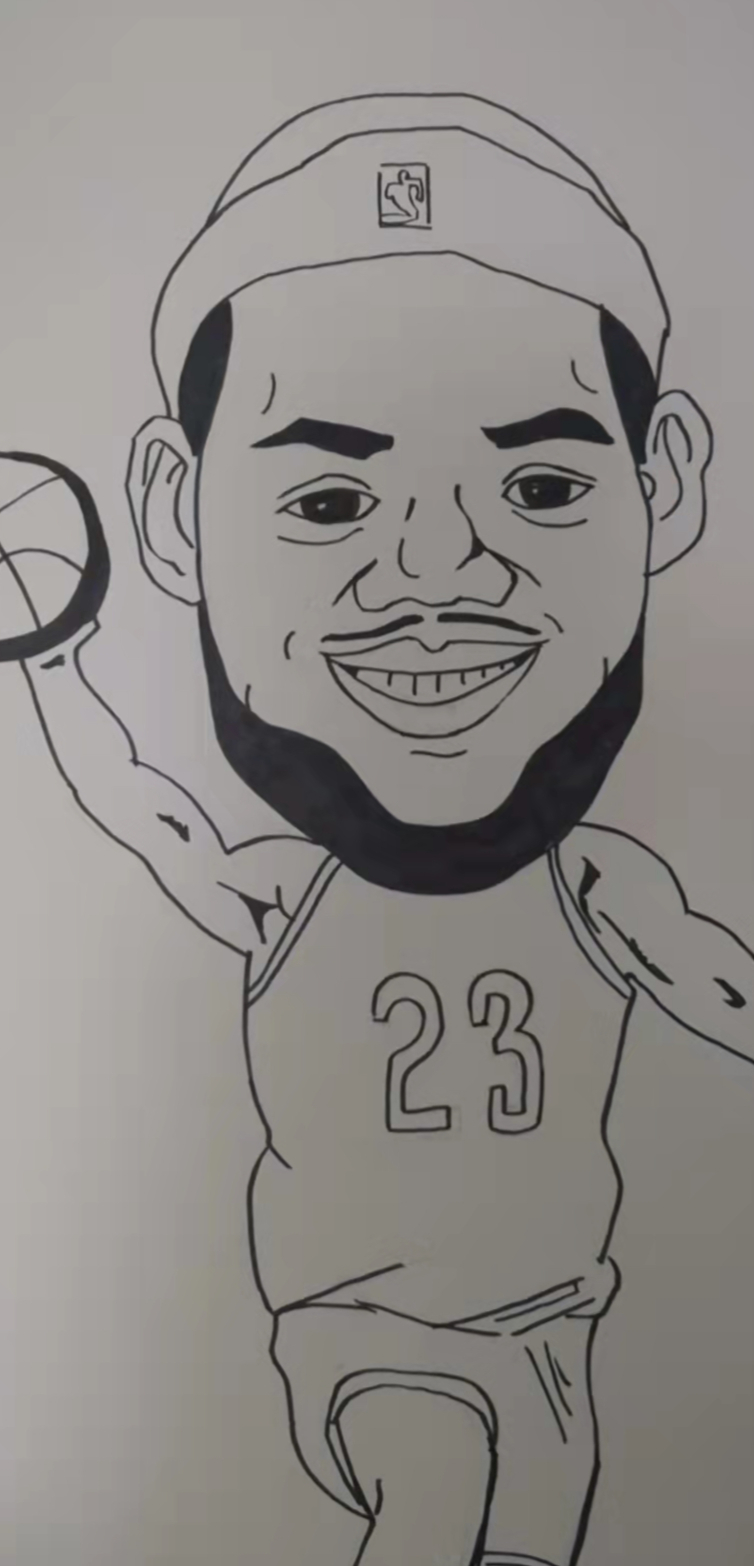 nba人物简笔画图片