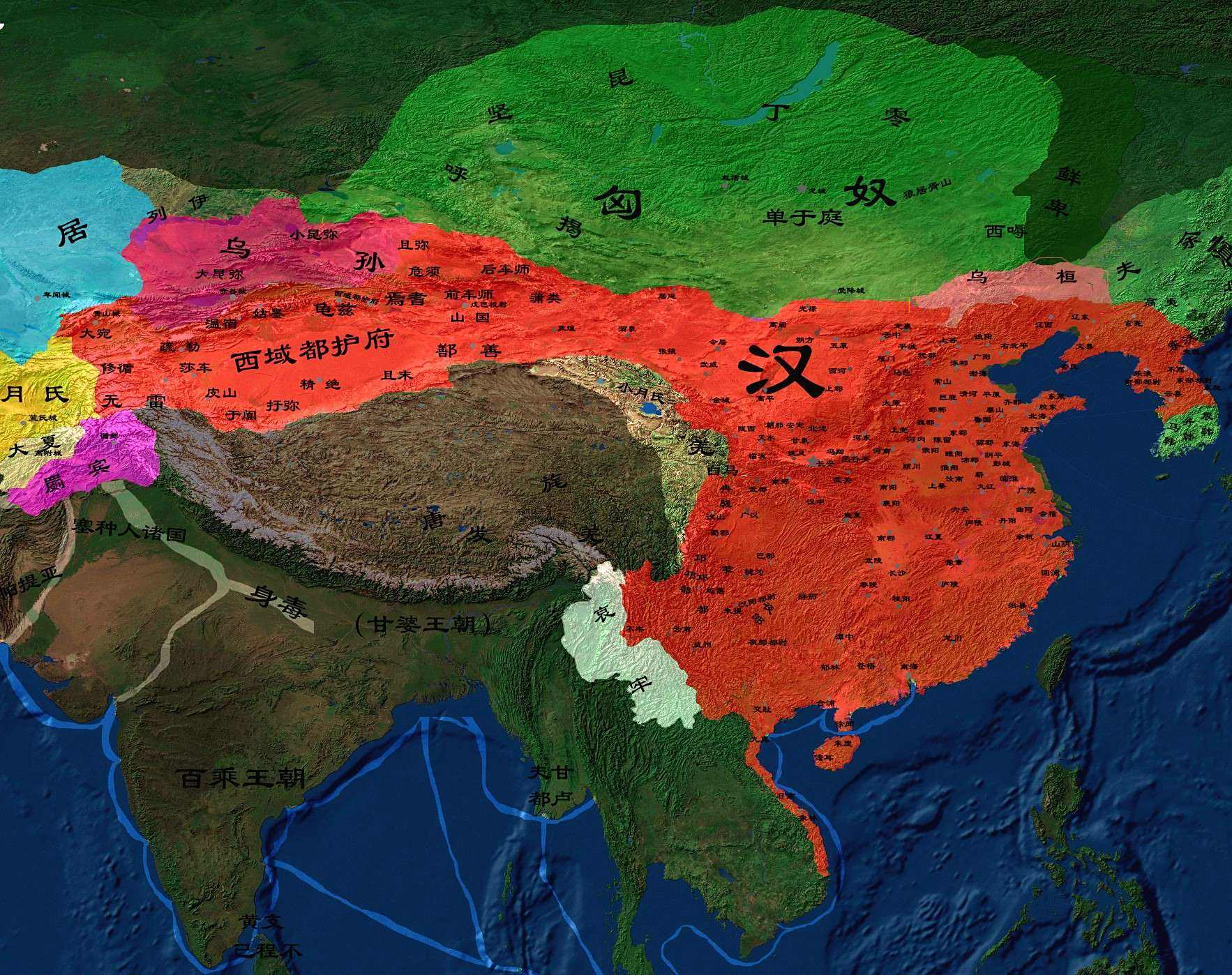 9张图读懂各朝代版图变迁,朝代面积差距在哪,答案一目了然