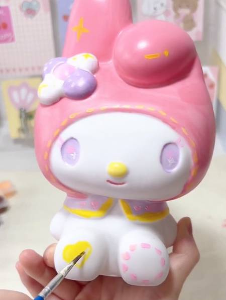 diy美乐蒂石膏娃娃!好好玩~-度小视