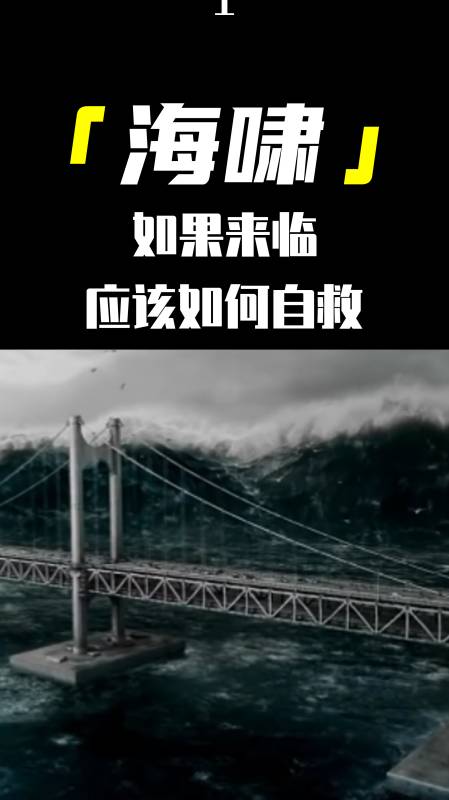 如果海啸来临,应该如何自救?