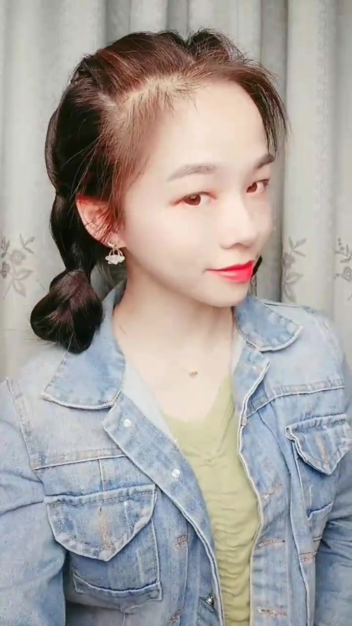 减龄双低丸子头,一看就会