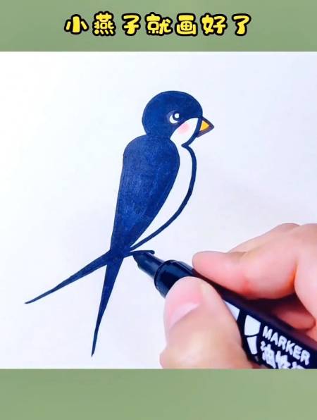 春天到了,用数字123画小燕子 创作灵感 简笔画教程-度小视