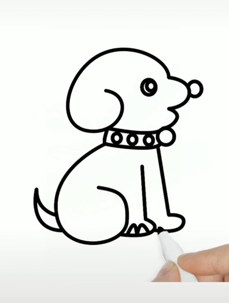 简笔画:一只小狗狗