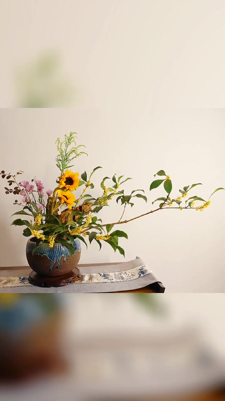 桂花还开着,试试用桂花插花-度小视