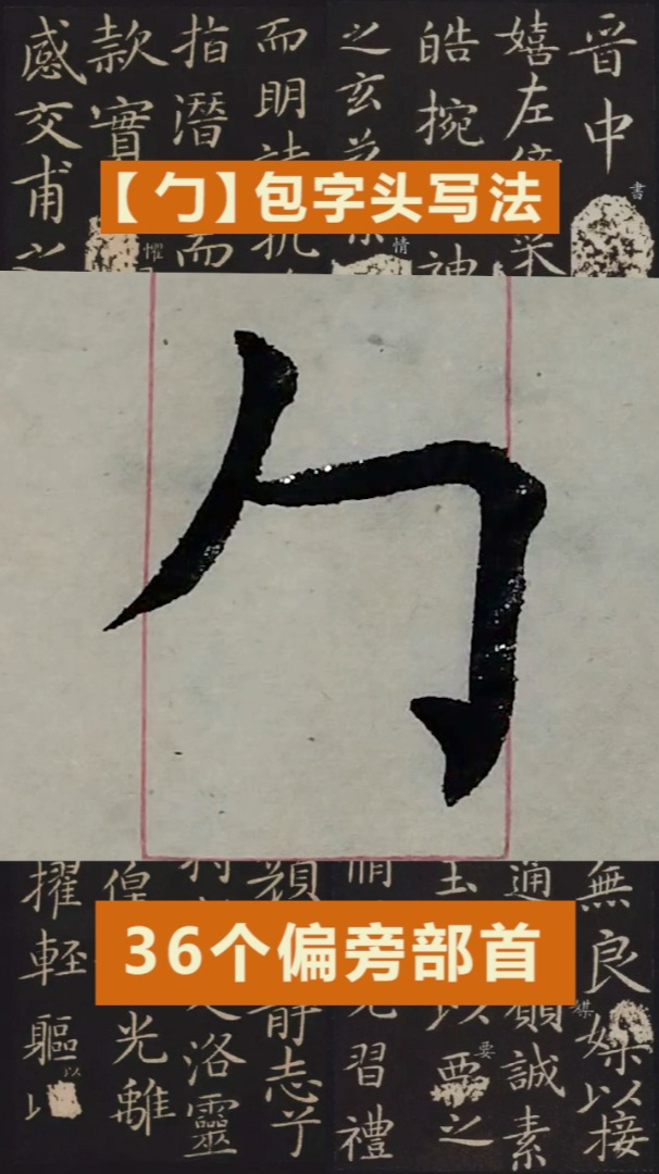 36个偏旁部首包字头的写法