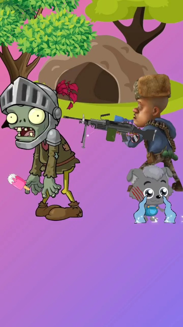 僵尸把小灰灰的雪糕抢走了,光头强跑去帮他报仇