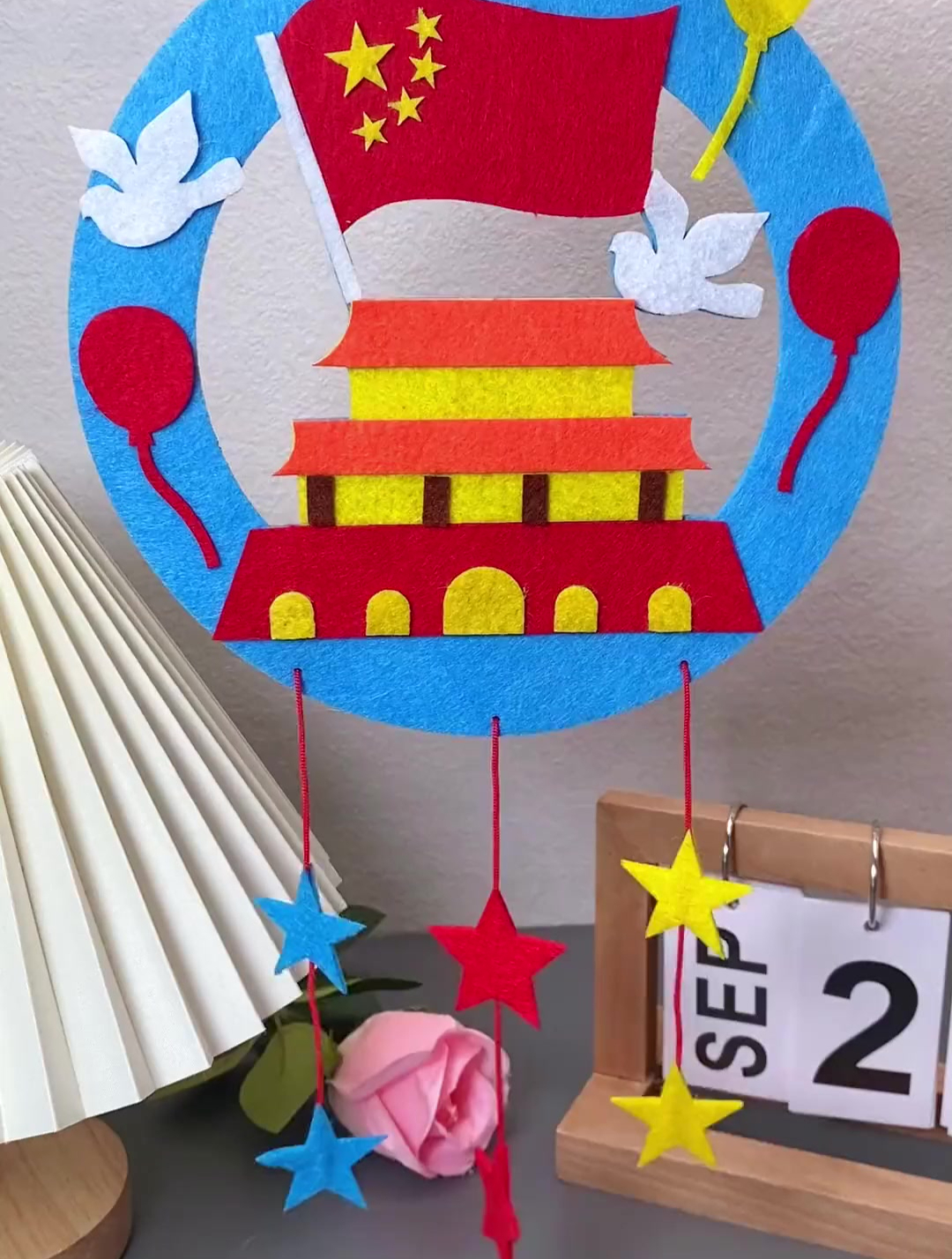 国庆节手工贴画来了 一撕一贴就可以完成 简单又好看-度小视