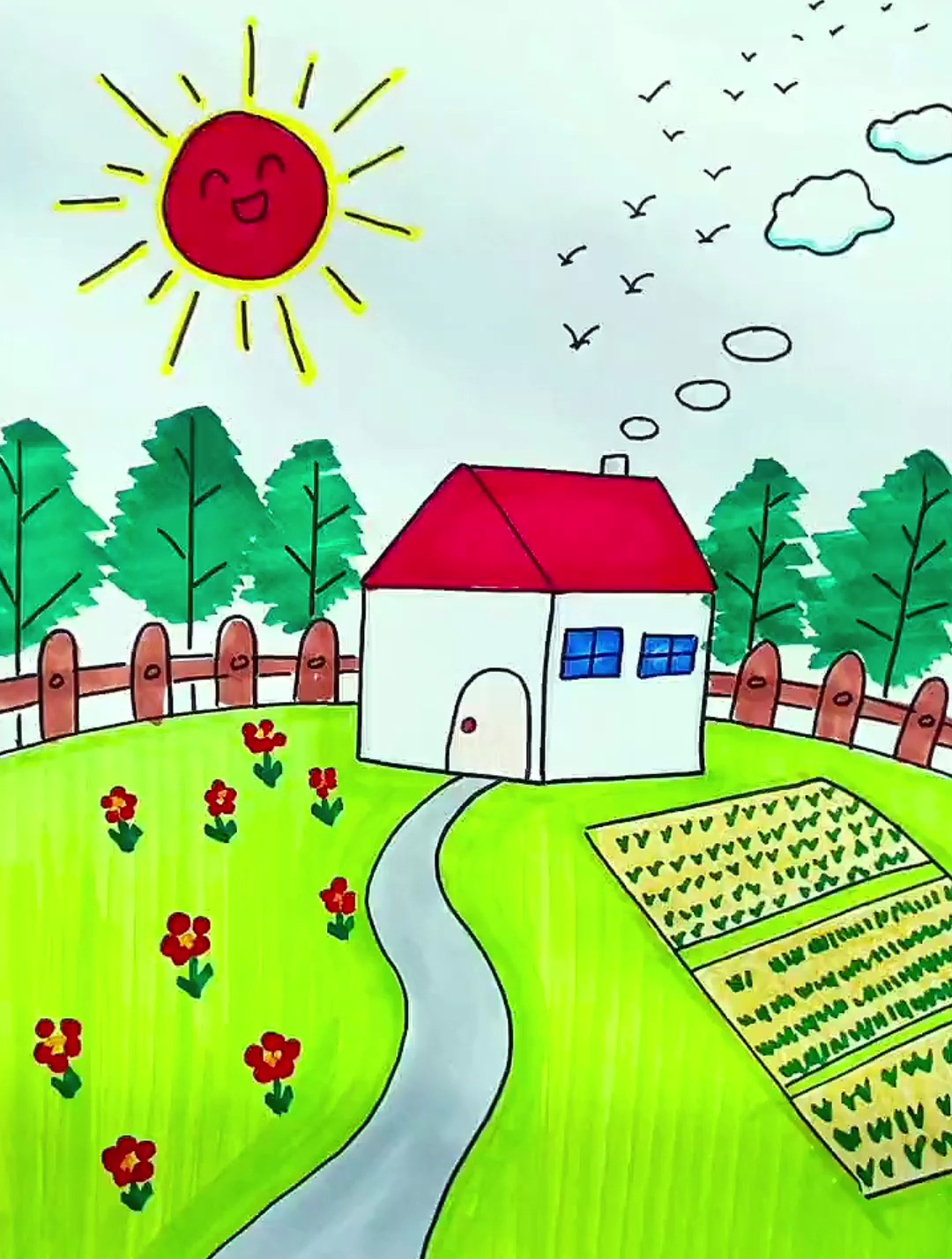 适合小学生和幼儿园的春天主题画-度小视