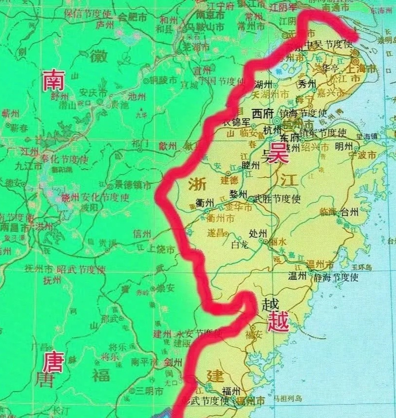 吴越政权地图
