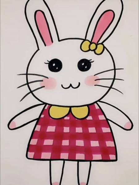 可爱小兔子简笔画,简笔画教学-度小视