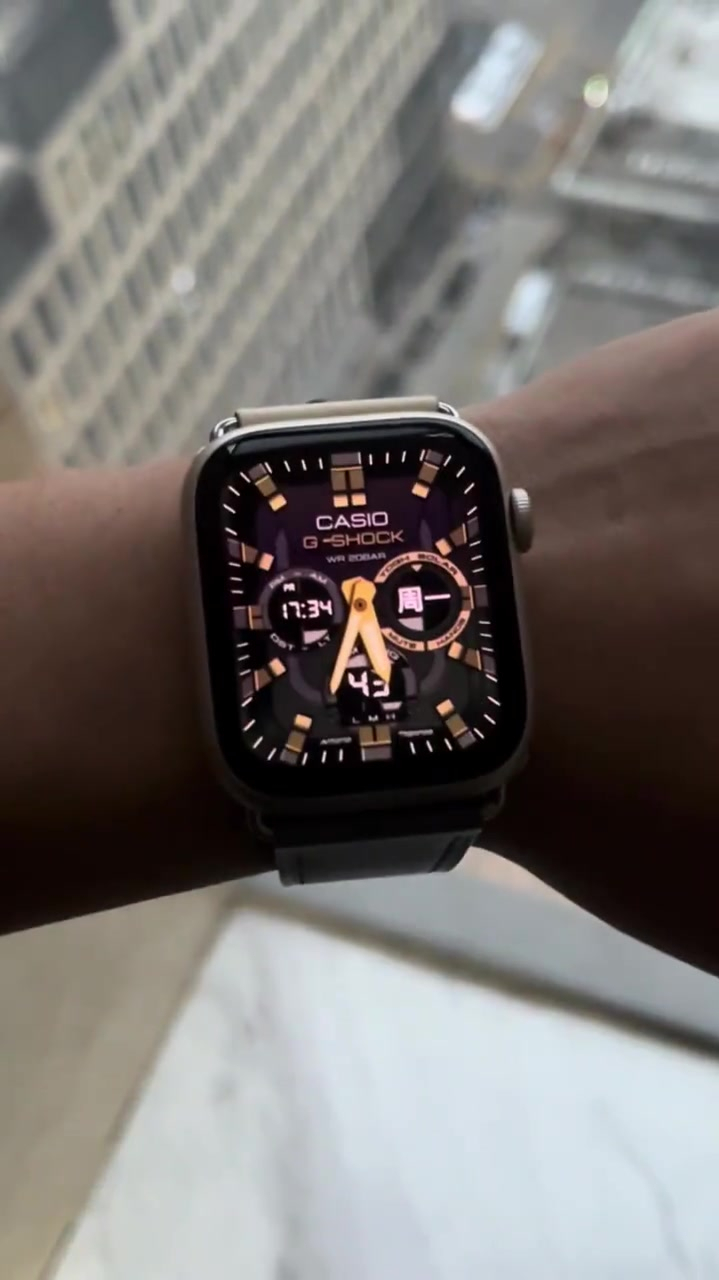 酷酷的卡西欧苹果iwatch表盘来啦