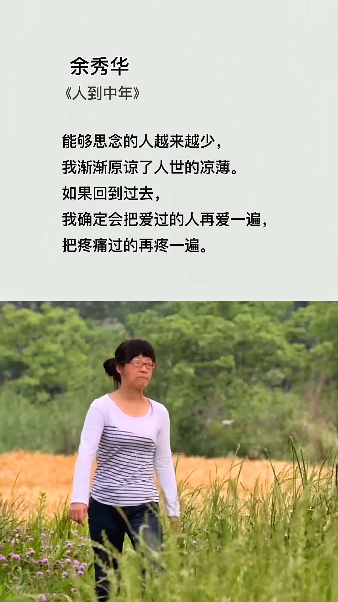 余秀华的诗歌每次读来都觉得很美