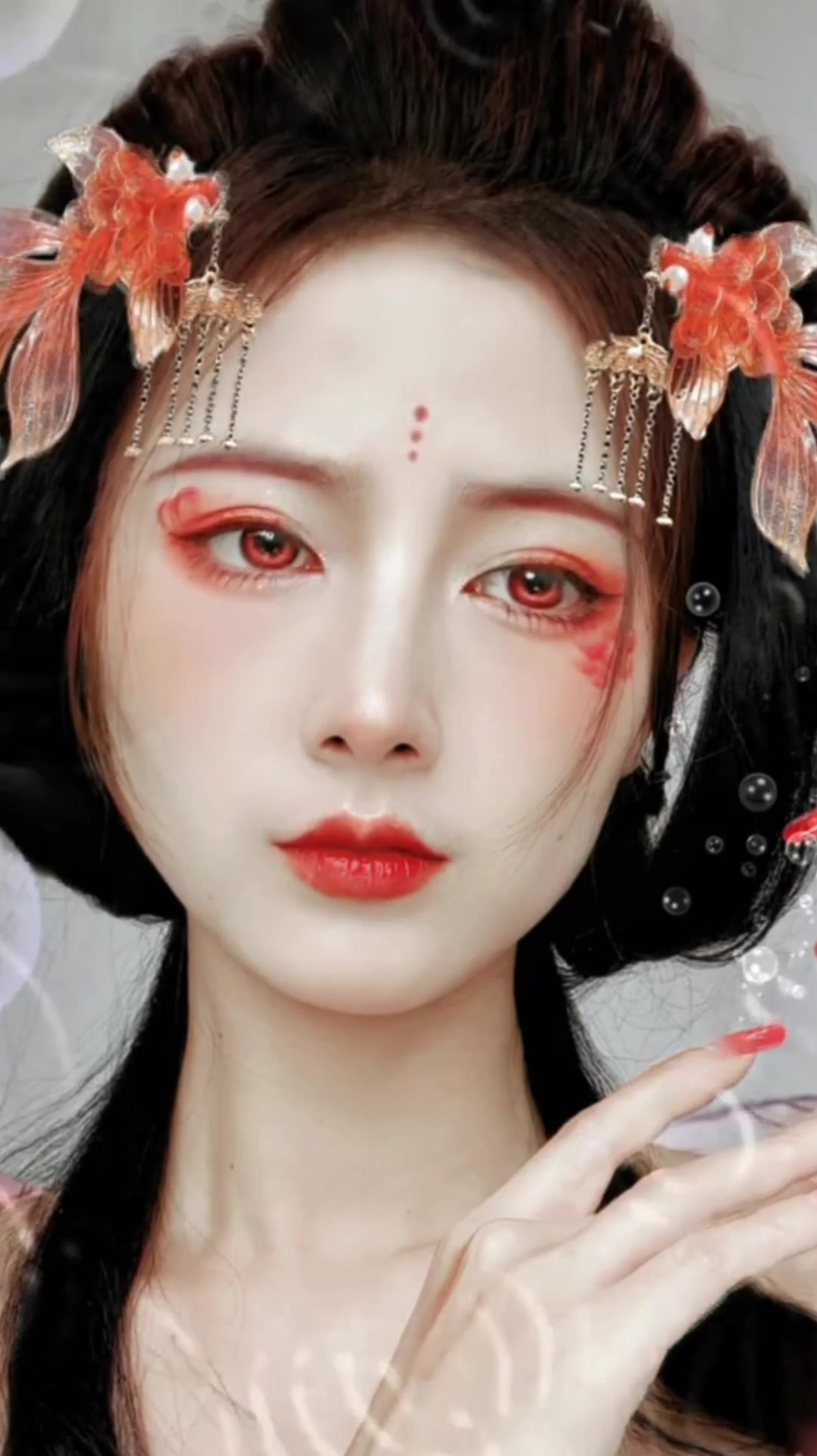 创意古风妆画中人系列锦鲤