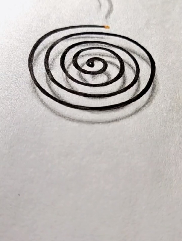 蚊香立体绘画,快跟着我一起让蚊香悬浮起来吧 简笔画-度小视