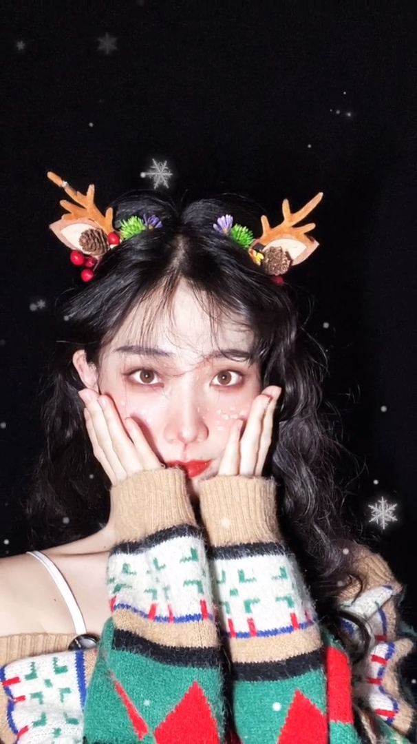 撸个小鹿妆,提前祝大家 圣诞快乐 圣诞麋鹿妆