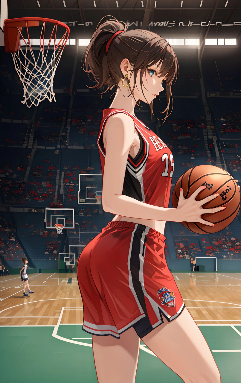 动漫壁纸# 运动系～篮球女孩