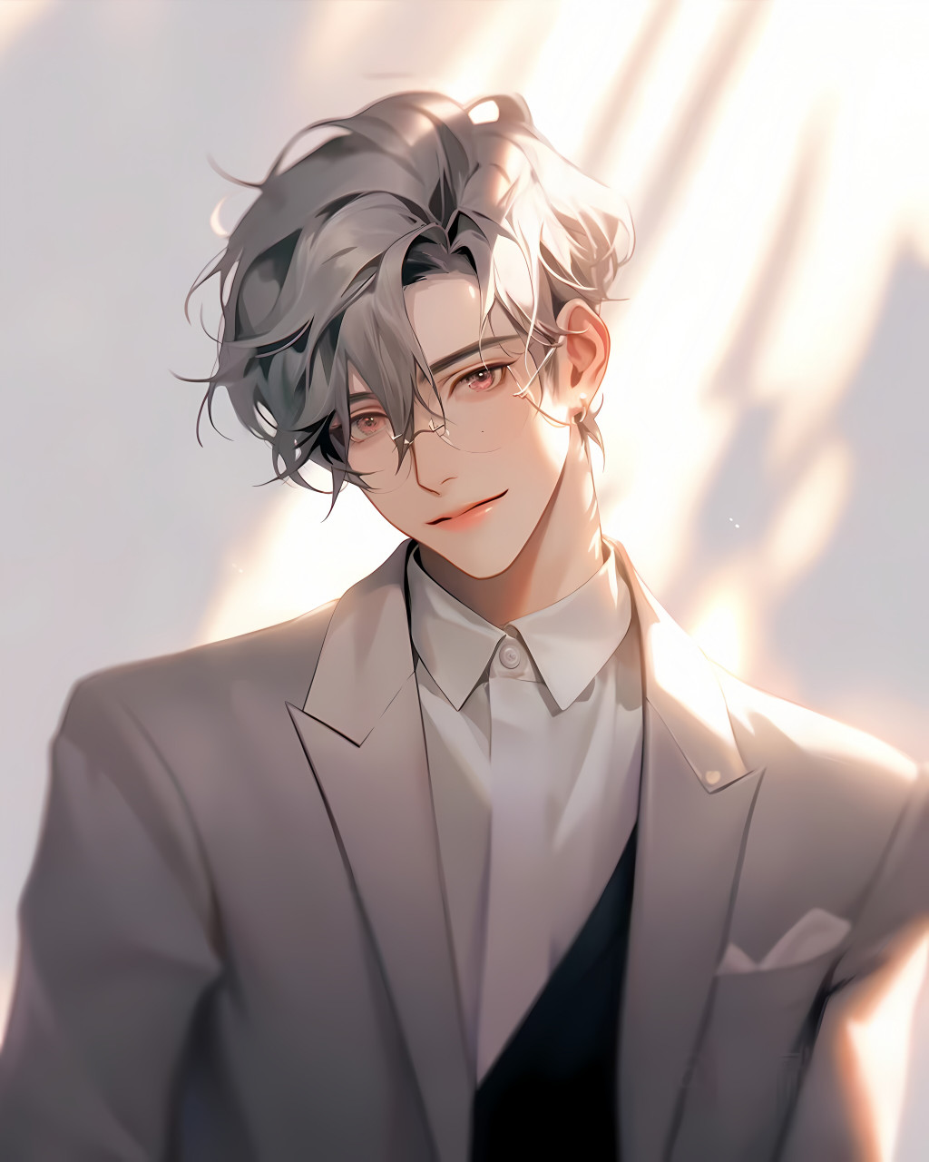 这不就是言情小说里的温柔男二吗#二次元# #ai绘画