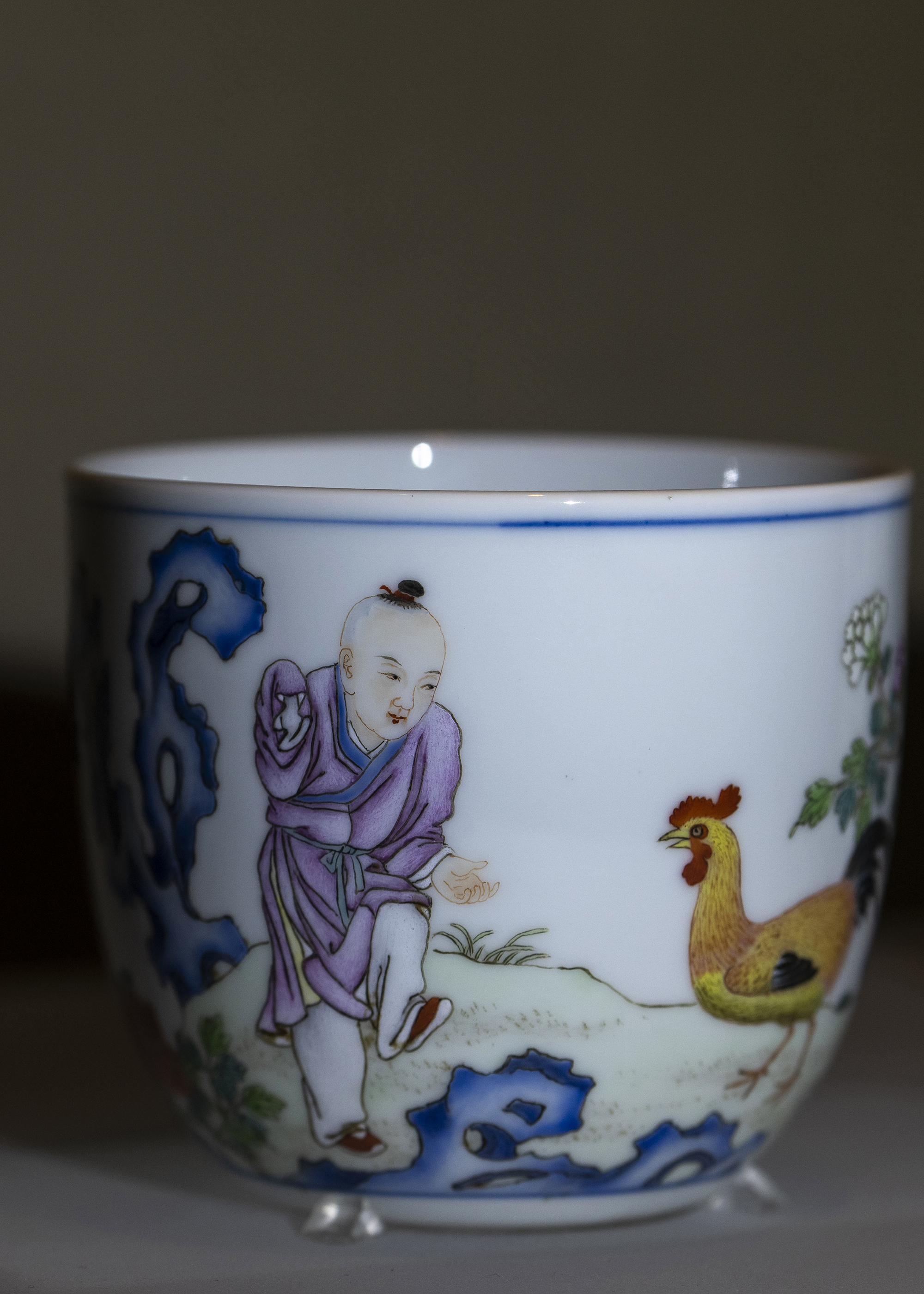 乾隆粉彩鸡缸杯